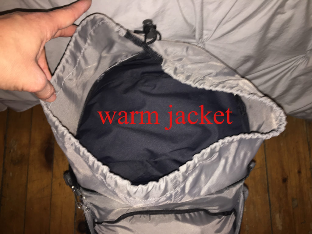 Backpack travel packing
